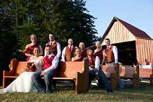 The Orchard Barn from the pasture, Rustic Event and Barn Wedding
			   Venue